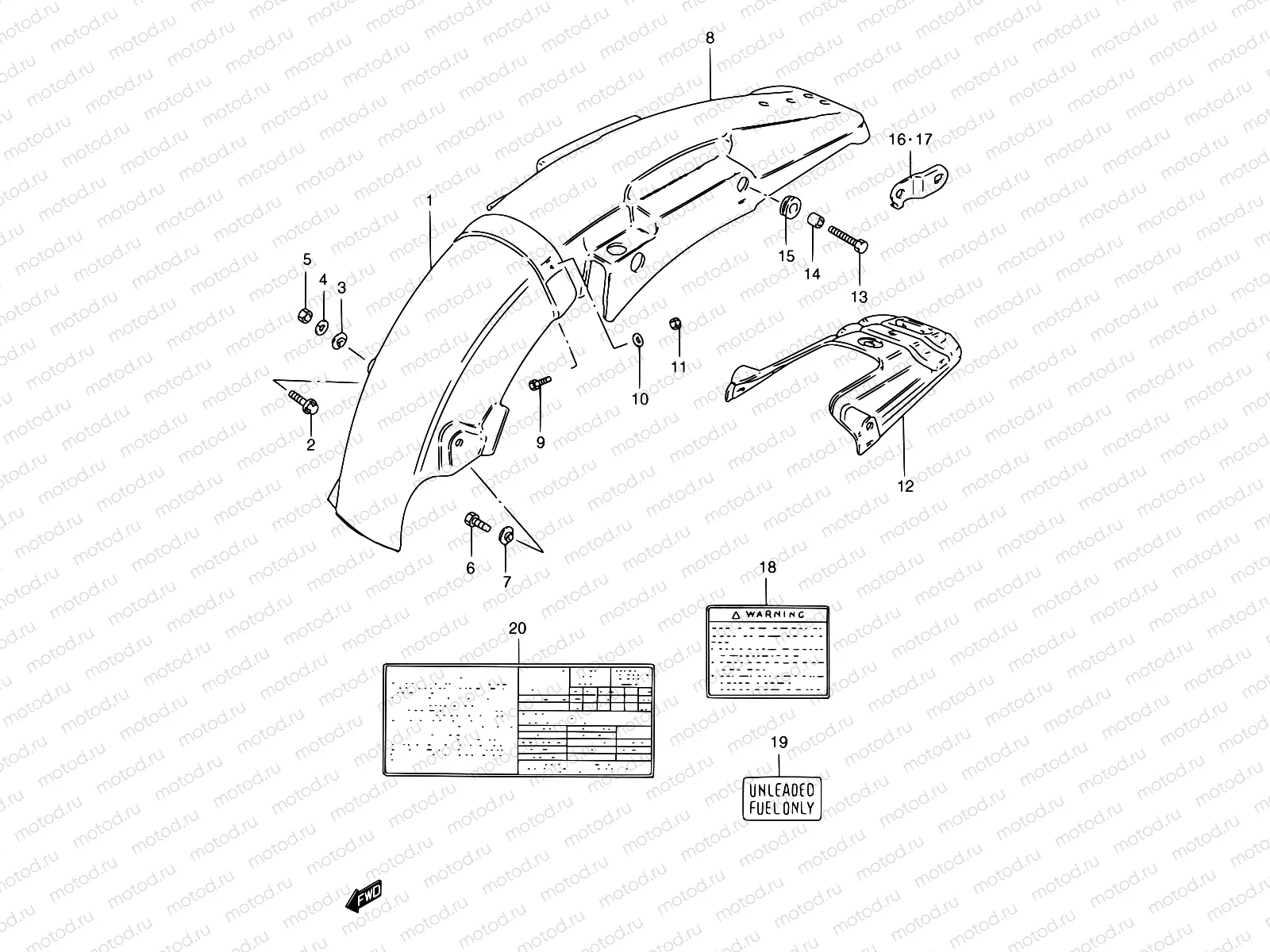 33A - REAR FENDER (TS185ERCV P09/TS185ERW/TS185ERX)