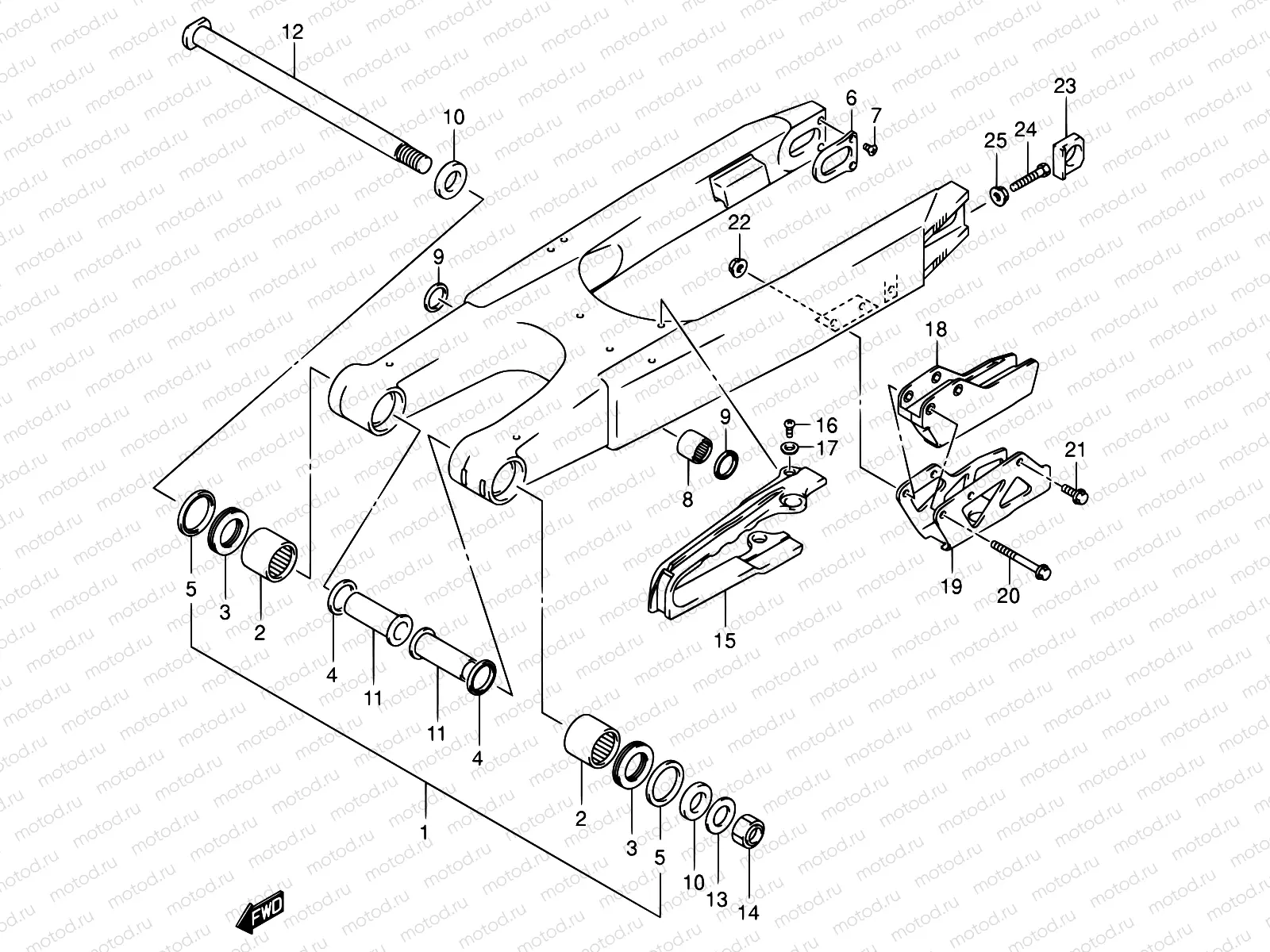 33A - REAR SWINGING ARM (MODEL K4)