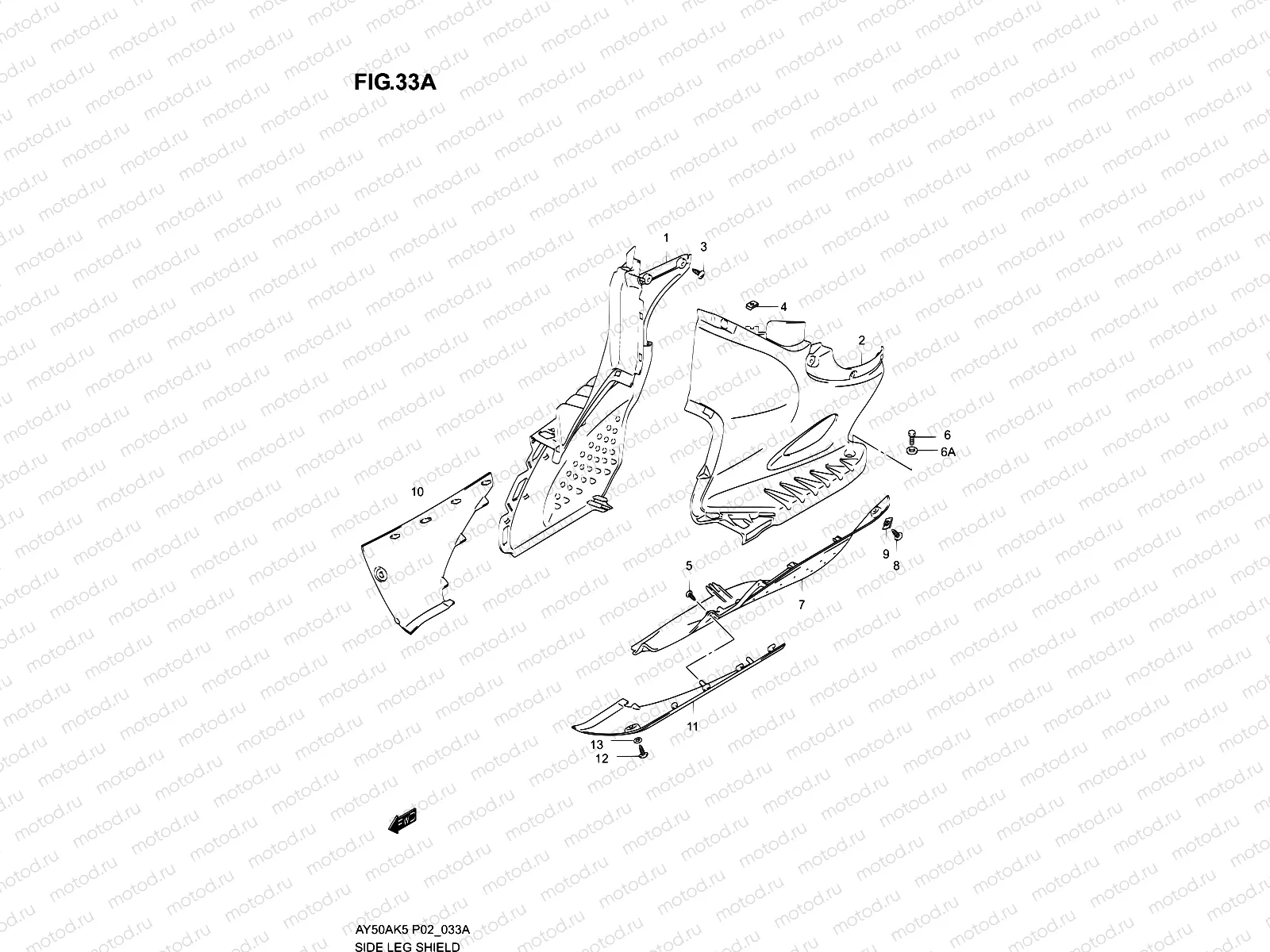 33A - SIDE LEG SHIELD (MODEL K6)