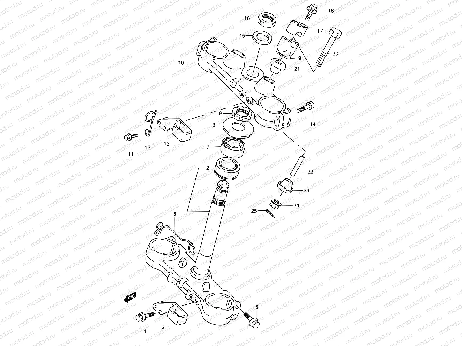 33A - STEERING STEM (MODEL M/N)