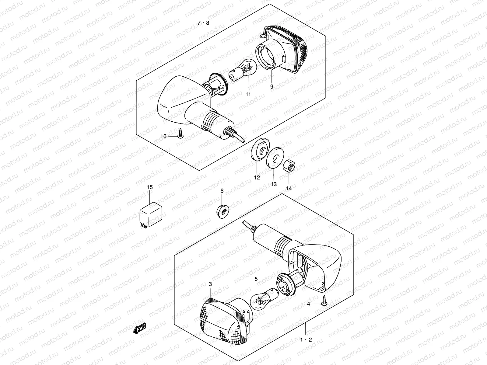 33A - TURNSIGNAL LAMP (E24,F.NO.100197~)