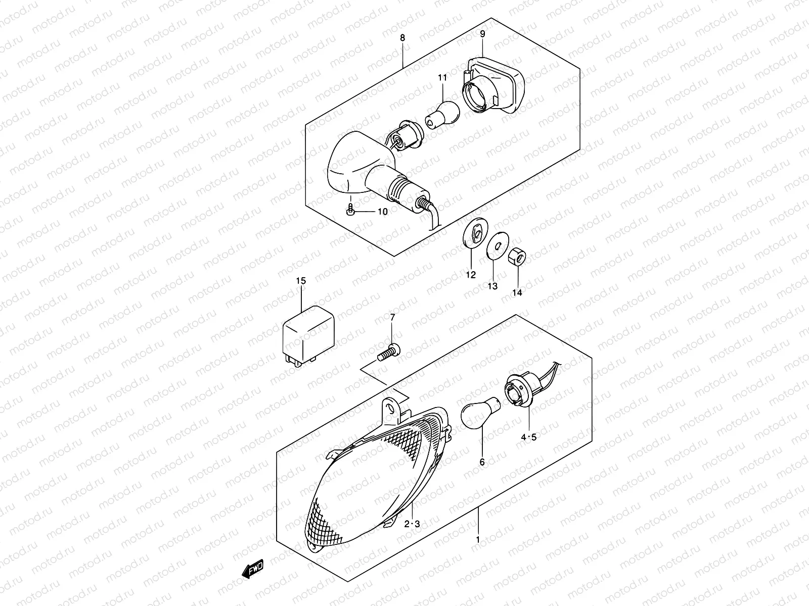 33A - TURNSIGNAL LAMP (MODEL K5/K6/K7)