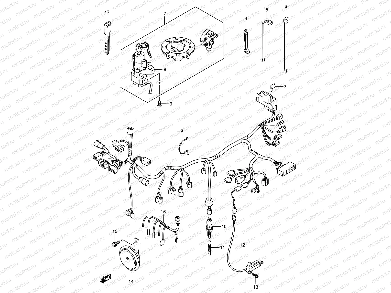 33A - WIRING HARNESS (GSF600K3/K4/UK3/UK4/ZK4)