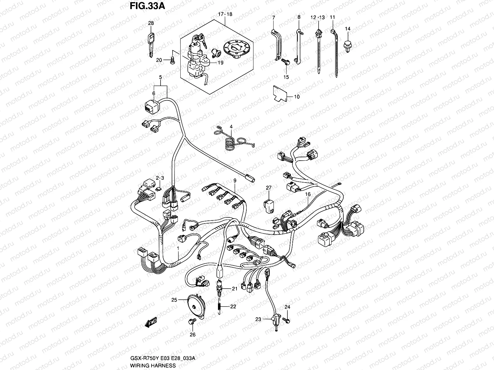 33A - WIRING HARNESS (MODEL K2)