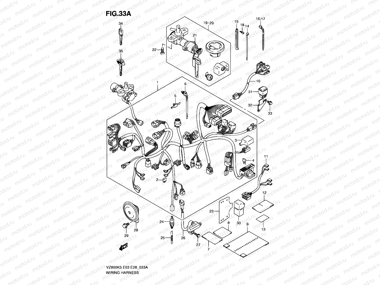 33A - WIRING HARNESS (MODEL K9)