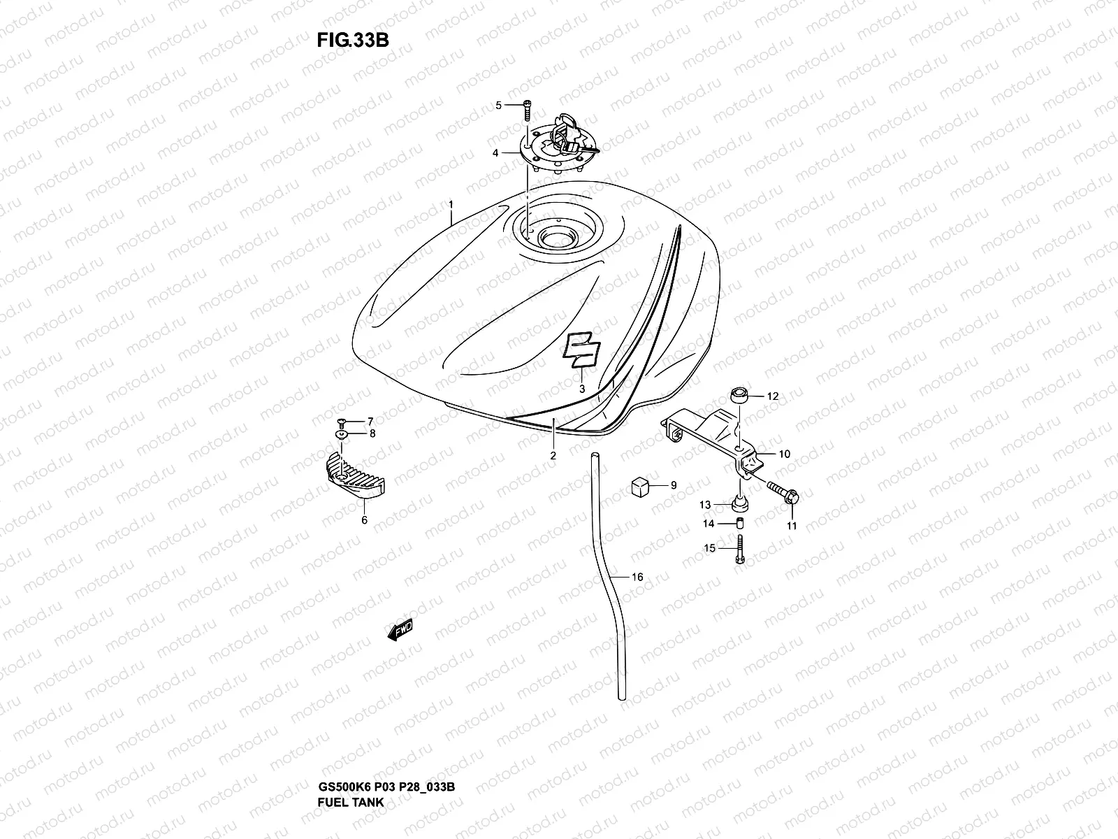33B - FUEL TANK (MODEL K5)
