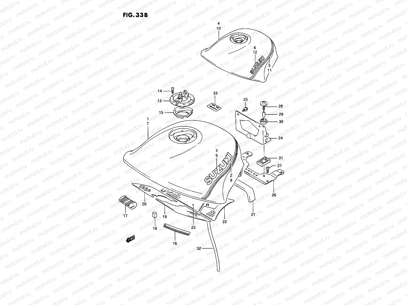 33B - FUEL TANK (MODEL L/M)