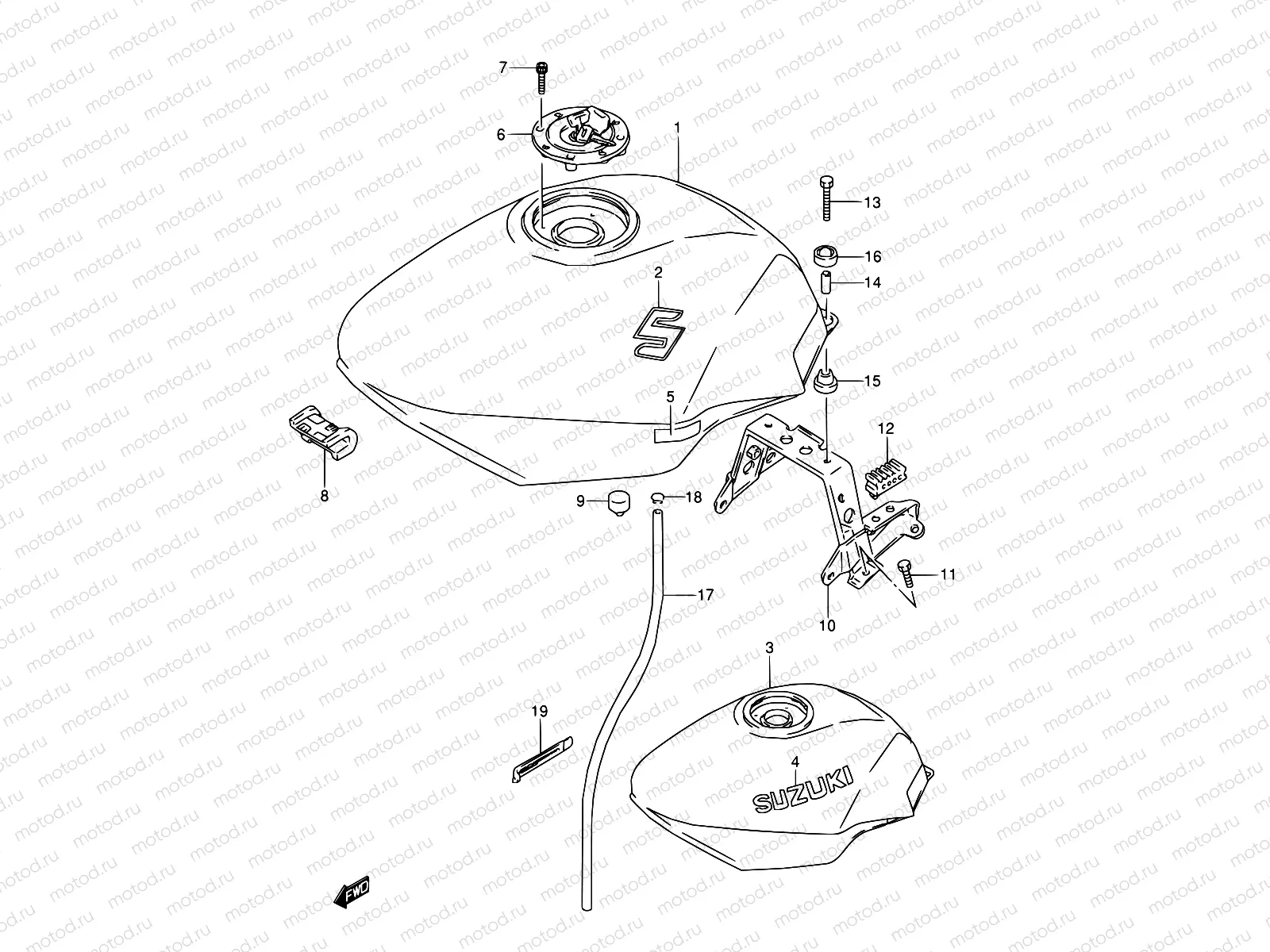 33B - FUEL TANK (MODEL P/R/S)