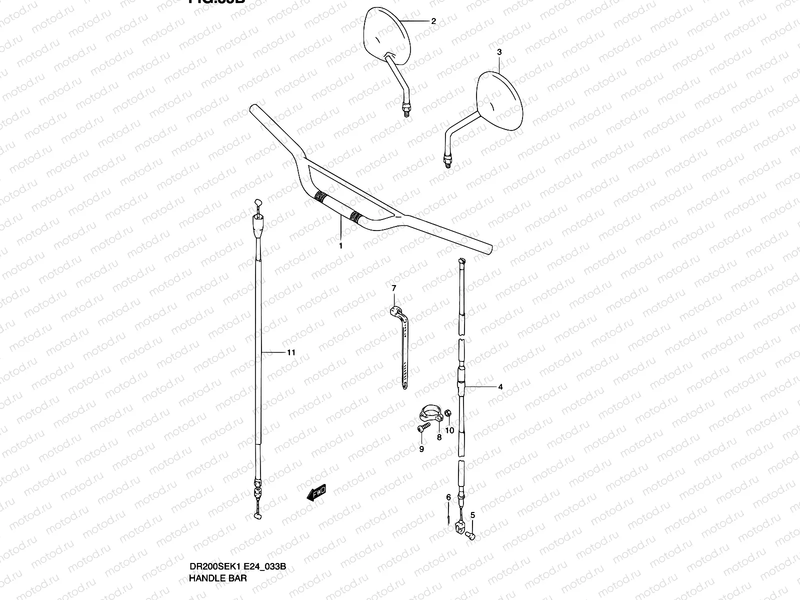 33B - HANDLE BAR (MODEL K2/K3/K4/K5 E06)