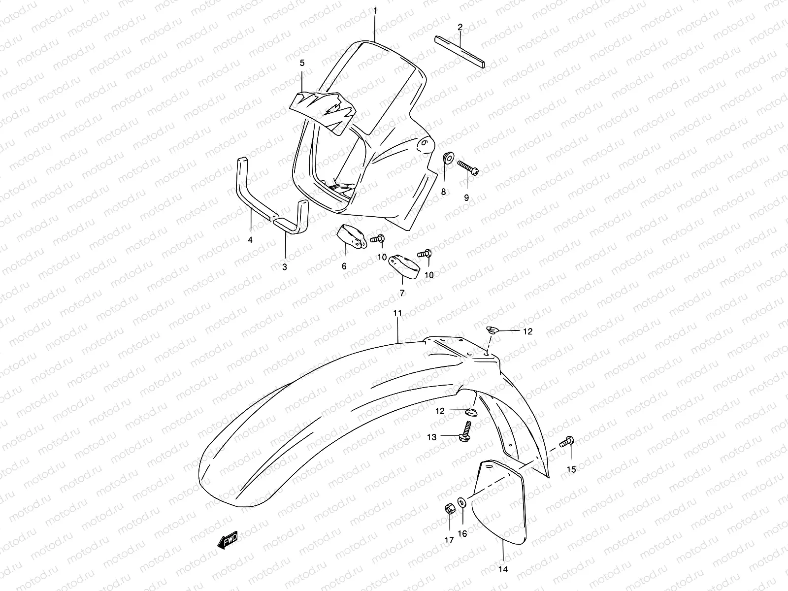 33B - HEADLAMP HOUSING (MODEL R)