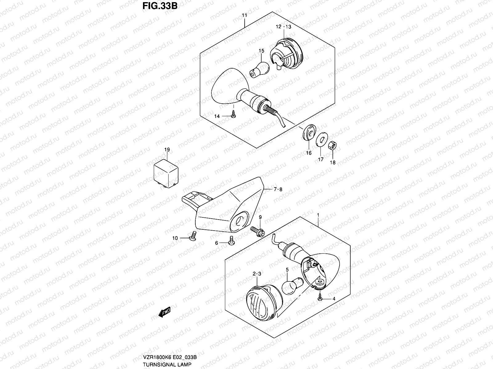 33B - TURNSIGNAL LAMP (VZR1800ZK7/ZU2K7/ZK9/ZUFK9)
