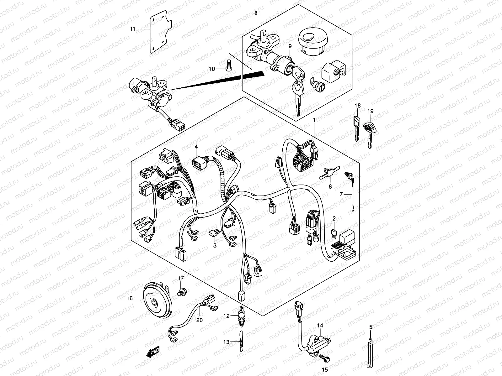 33B - WIRING HARNESS (VL800K4/ZK4)
