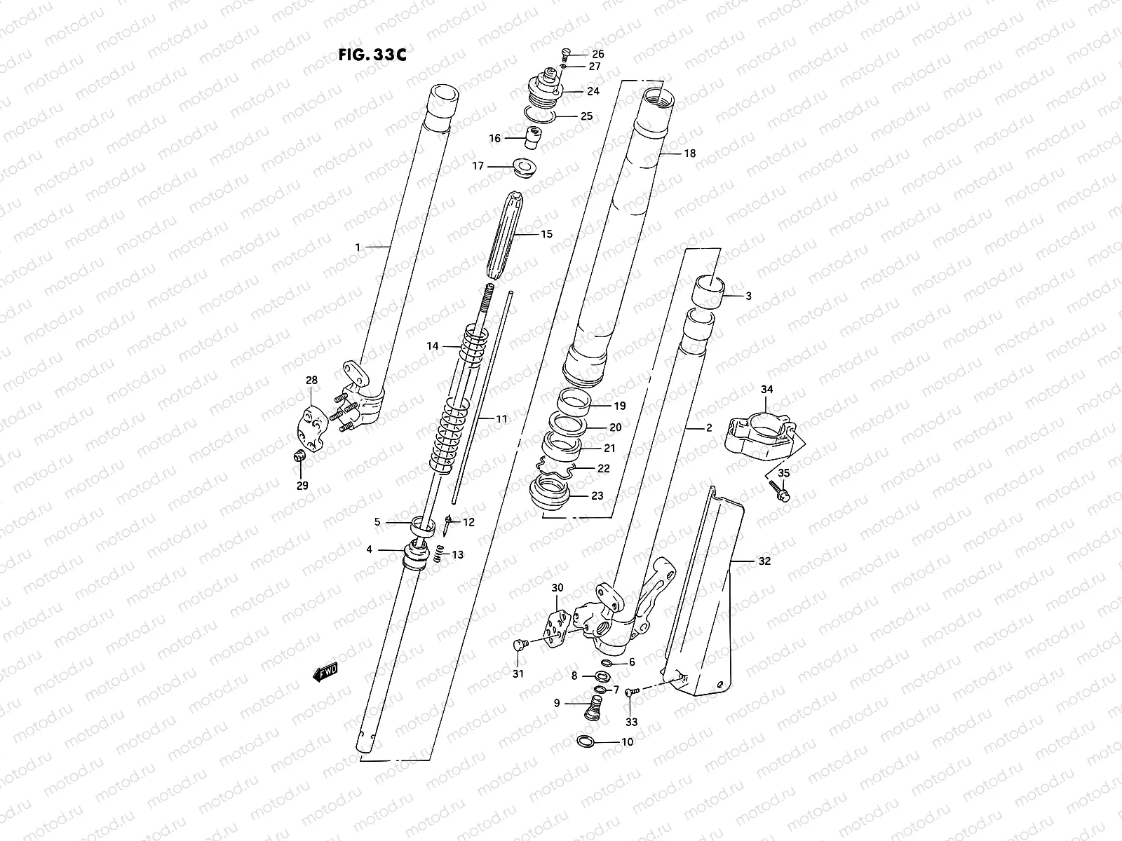 33C - FRONT DAMPER (MODEL N)