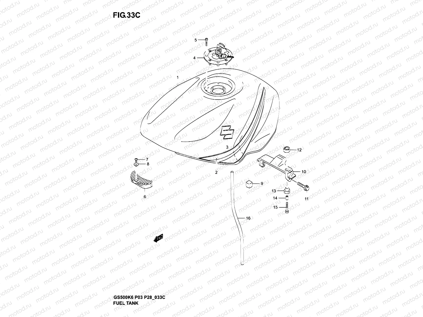 33C - FUEL TANK (MODEL K6)