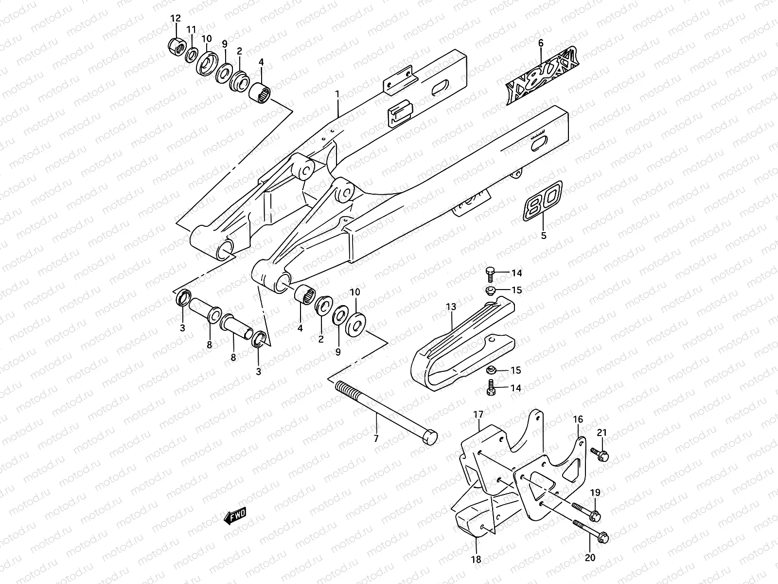 33C - REAR SWINGING ARM (MODEL M/N/P/R/S)