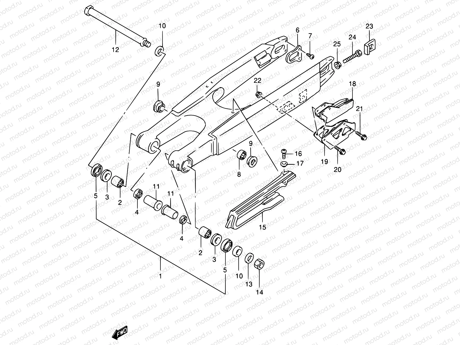 33C - REAR SWINGING ARM (MODEL X)