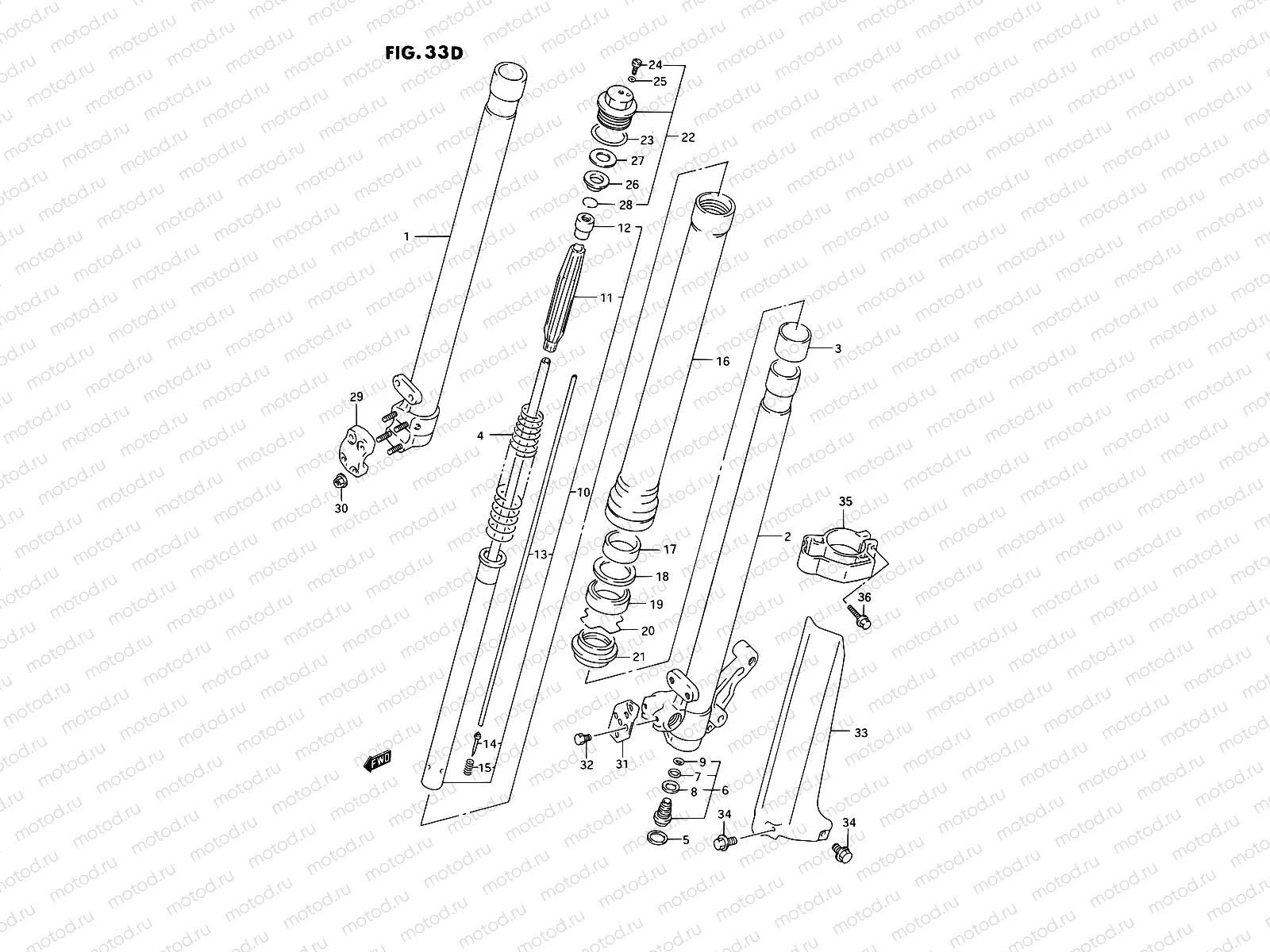 33D - FRONT DAMPER (MODEL P/R/S)