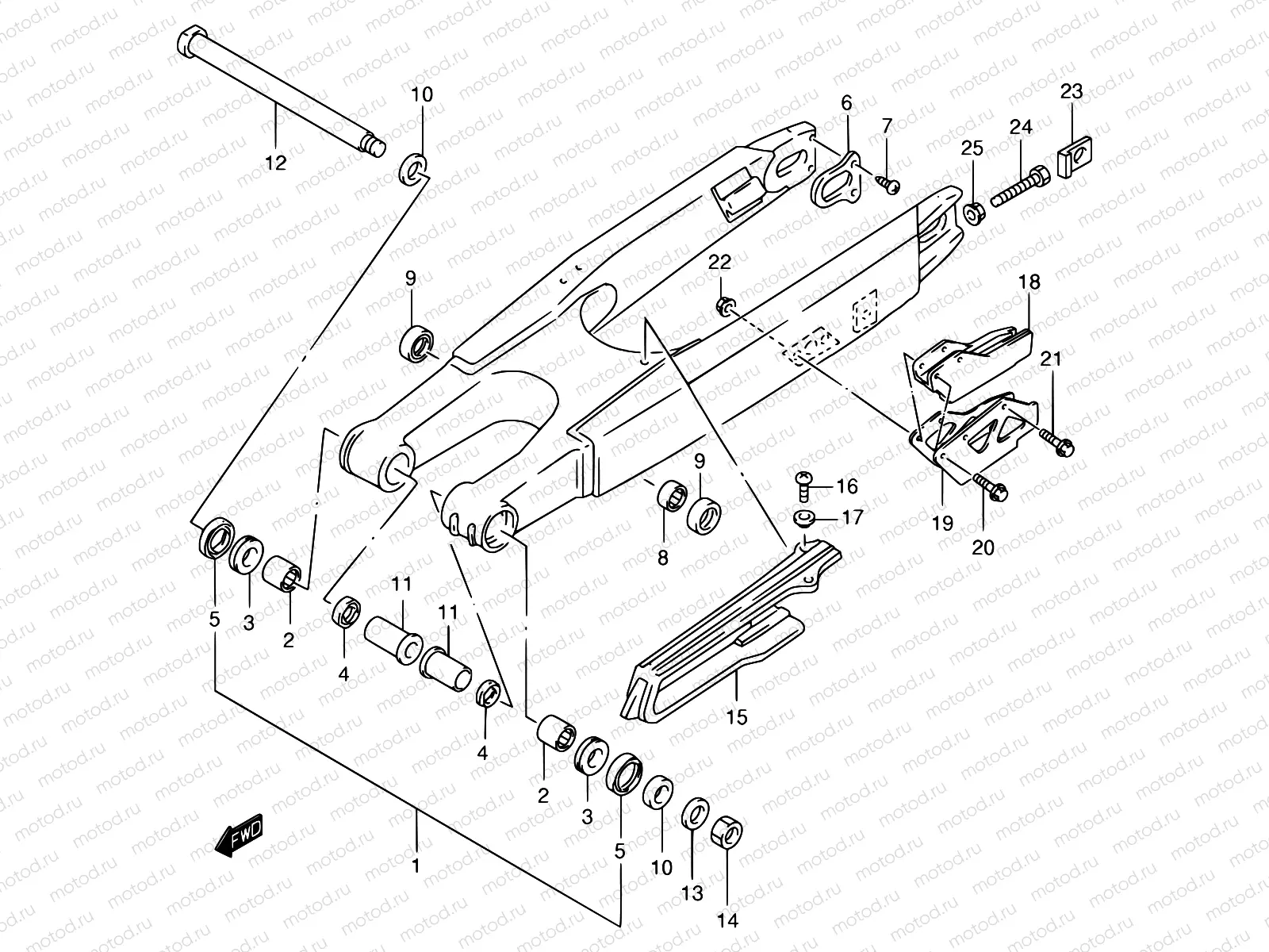 33D - REAR SWINGING ARM (MODEL Y)
