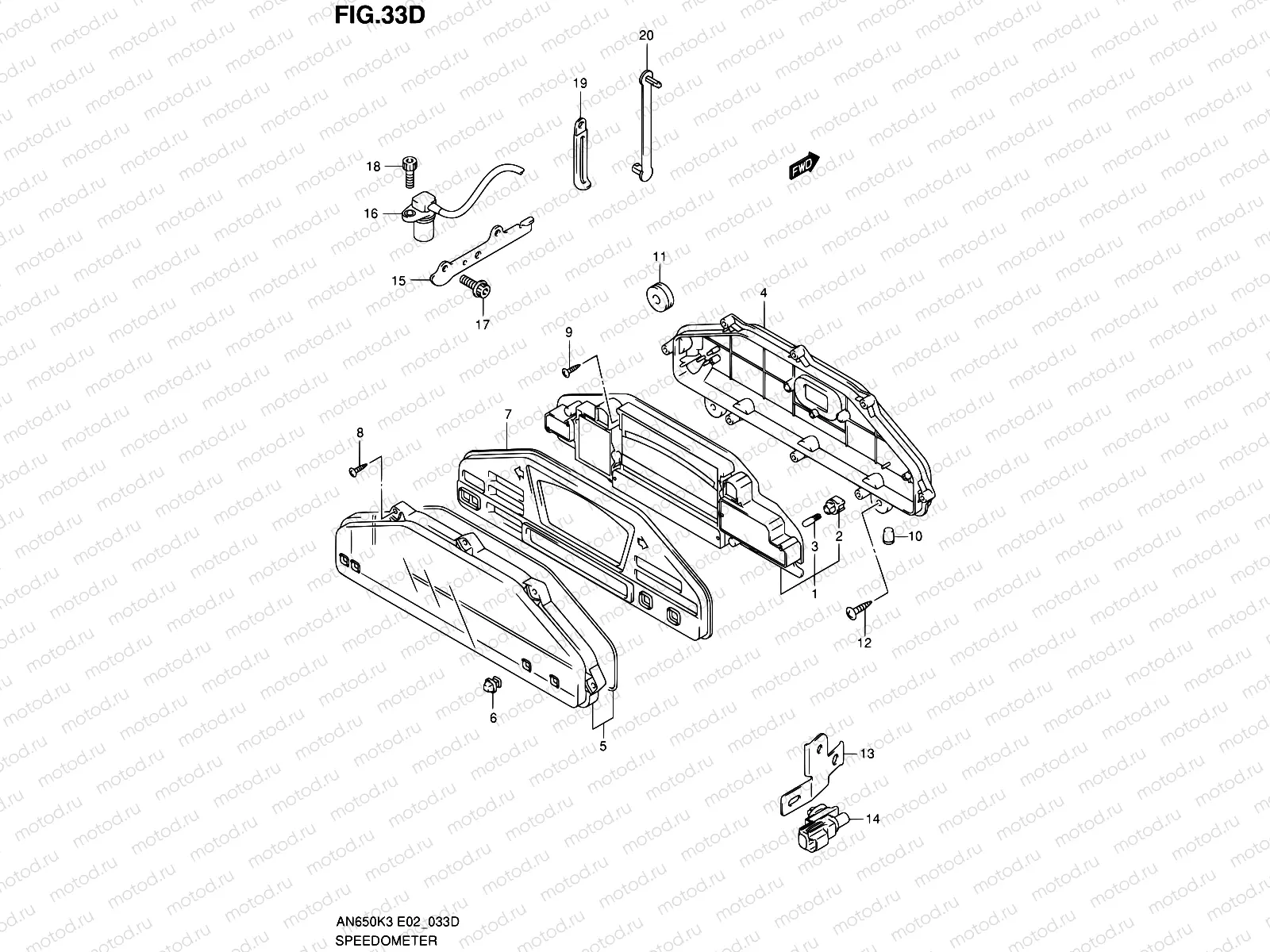 33D - SPEEDOMETER (AN650AK5 IMOBI)