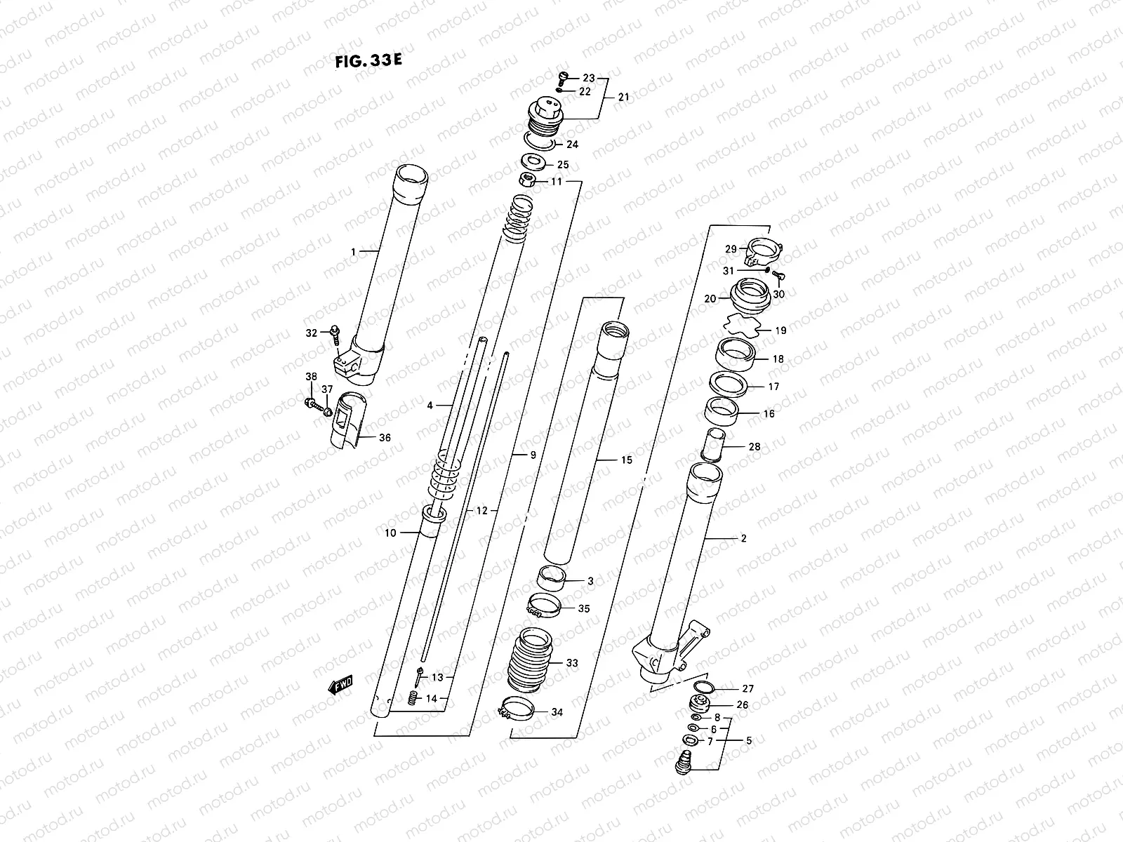 33E - FRONT DAMPER (MODEL T)