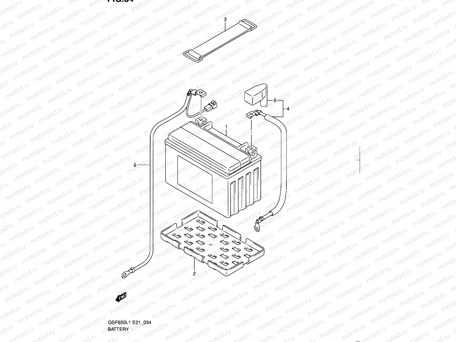 34 - BATTERY (GSF650L1 E21)