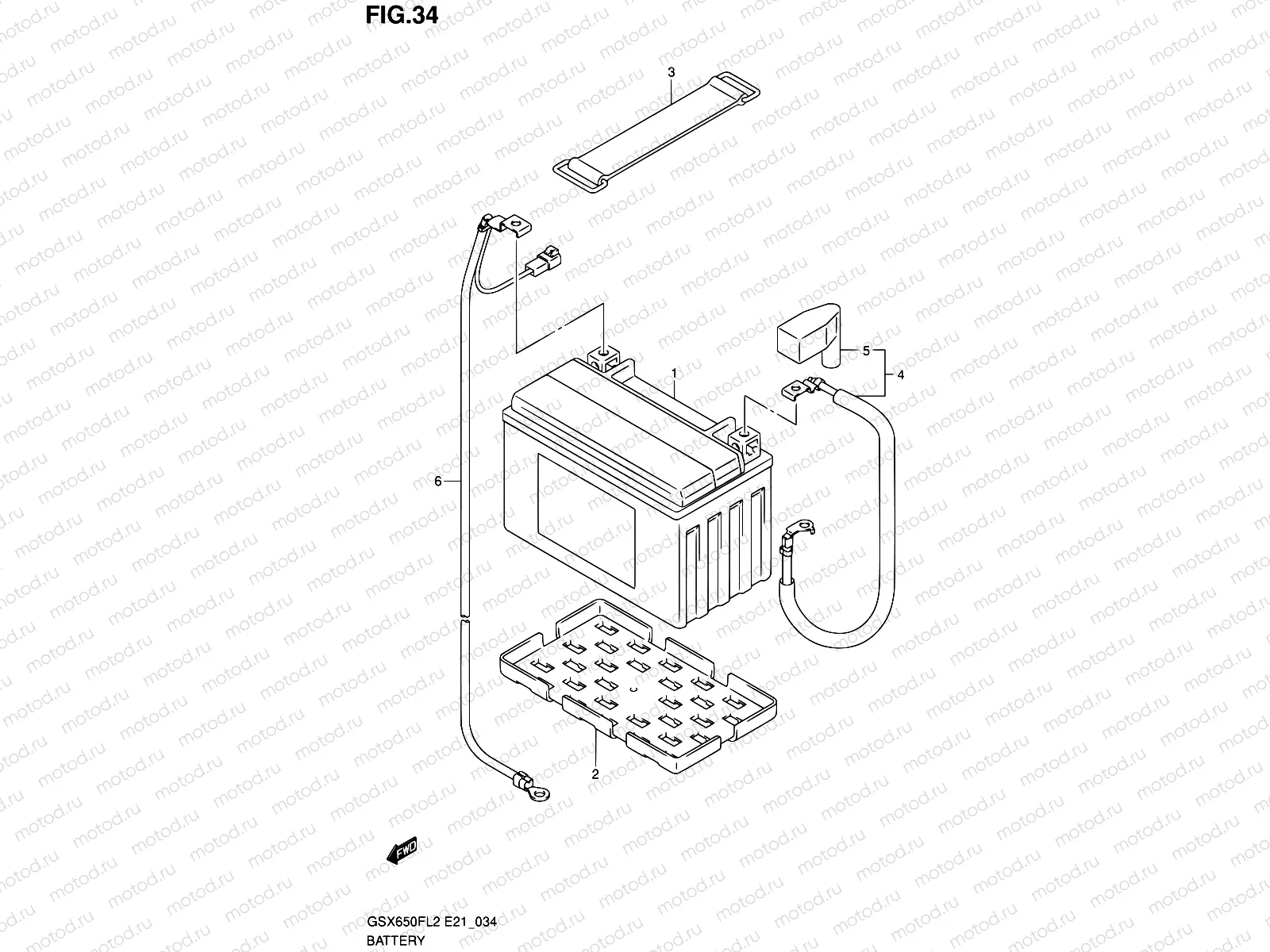34 - BATTERY (GSX650FUL2 E21)