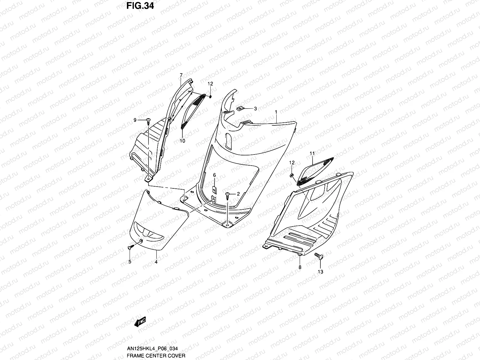 34 - FRAME CENTER COVER