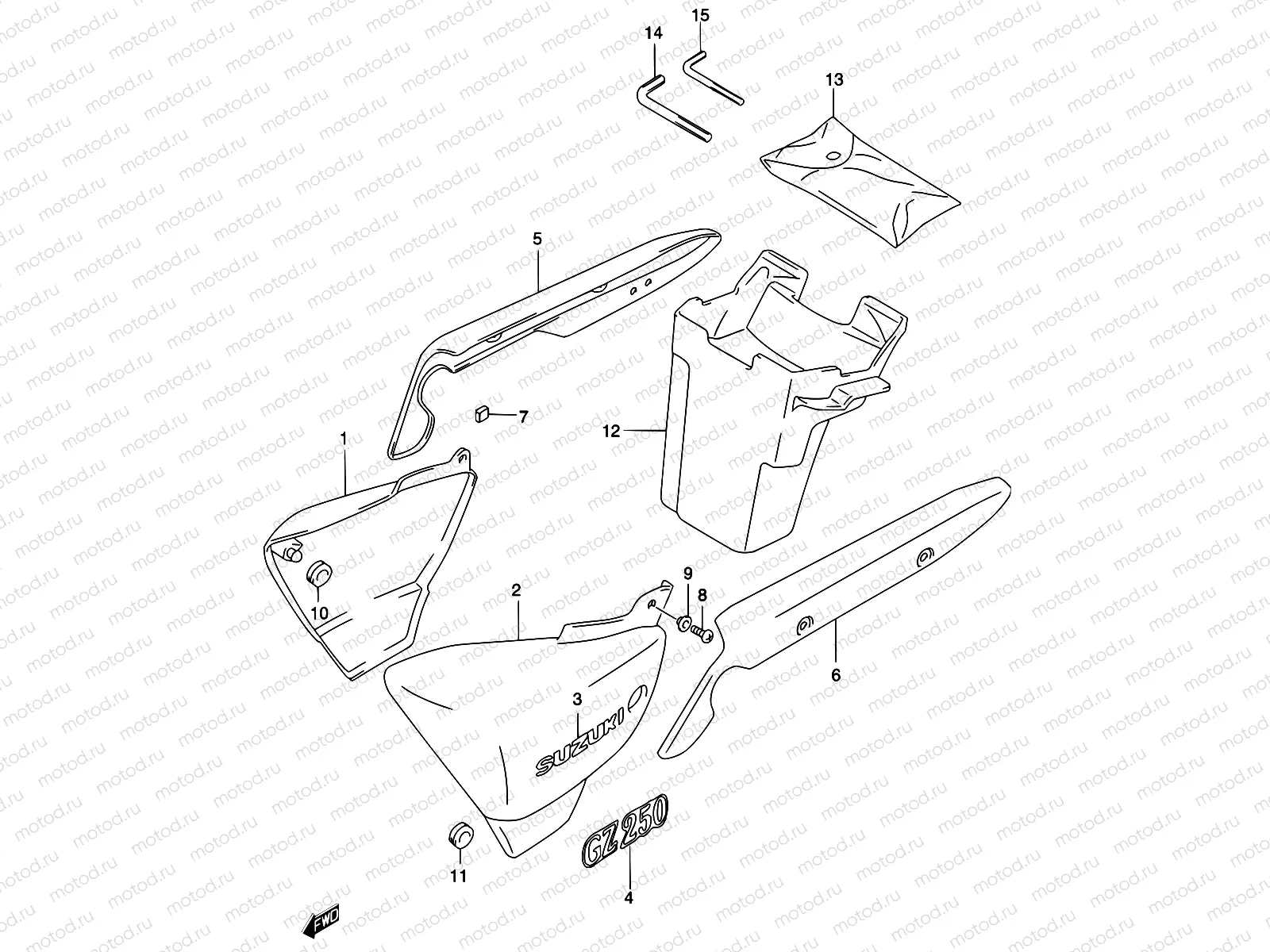 34 - FRAME COVER (MODEL K2)