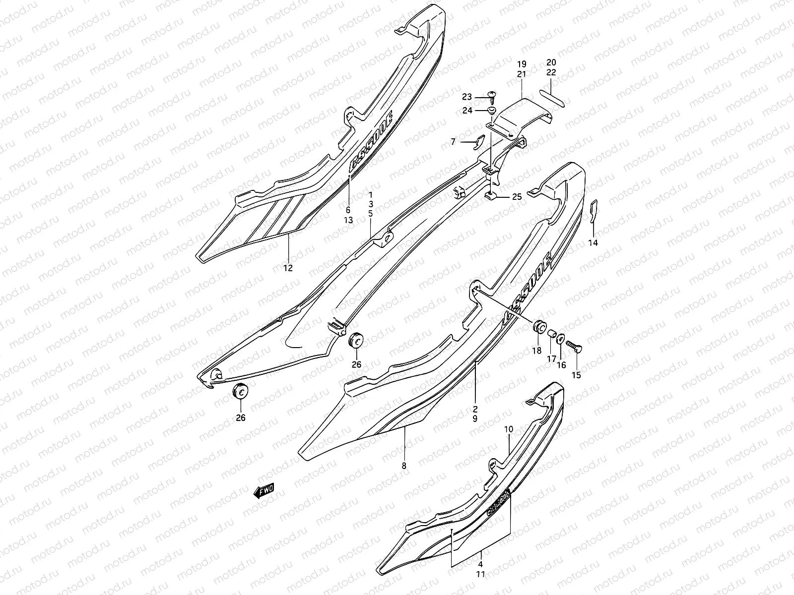34 - FRAME COVER (MODEL K/L/M)