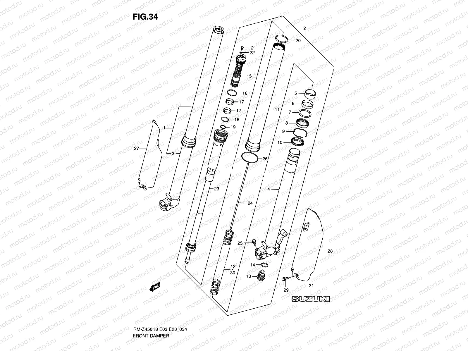 34 - FRONT DAMPER