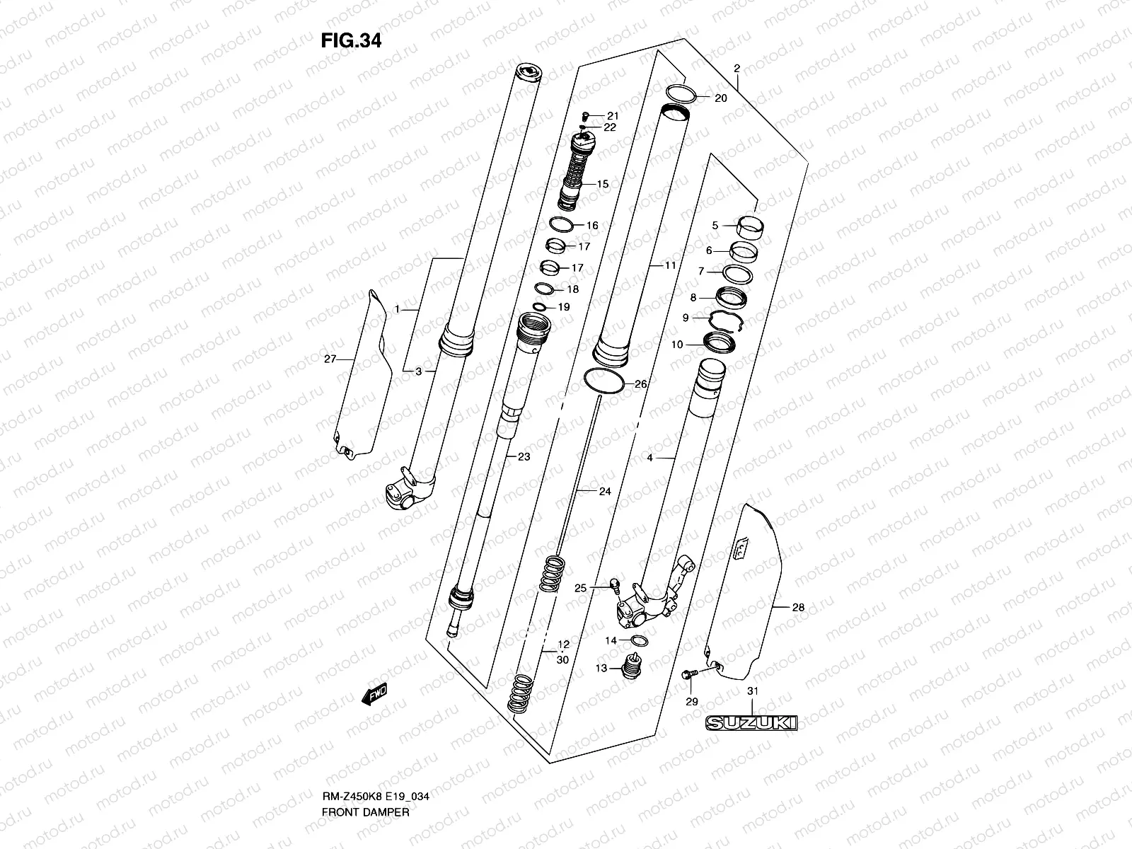 34 - FRONT DAMPER