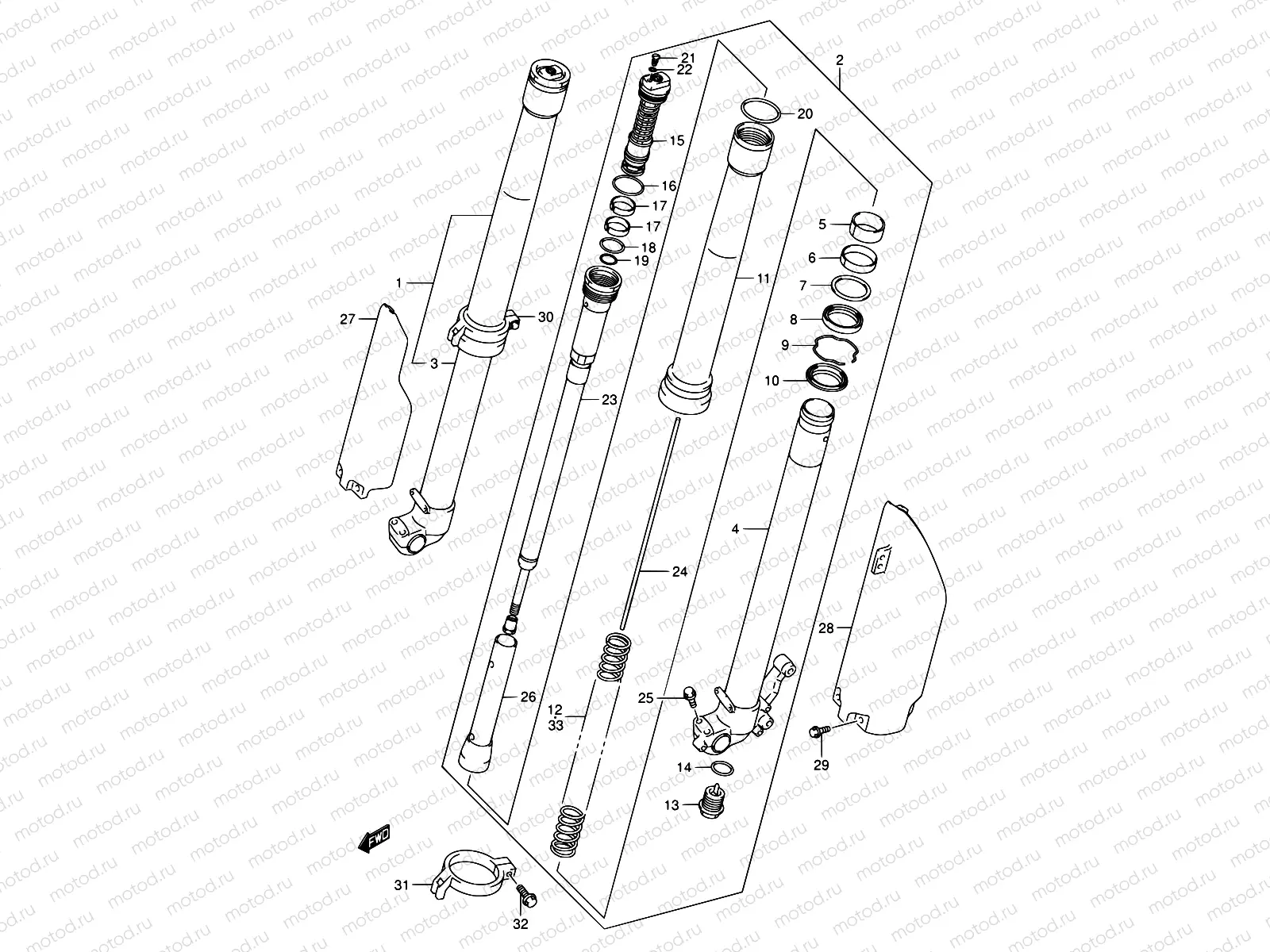 34 - FRONT DAMPER (MODEL K5)