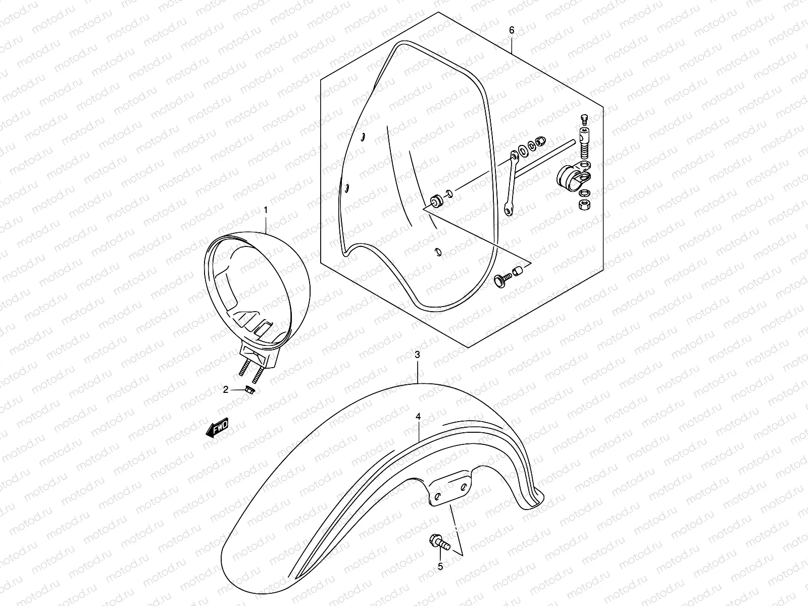 34 - FRONT FENDER (MODEL Y/K1)