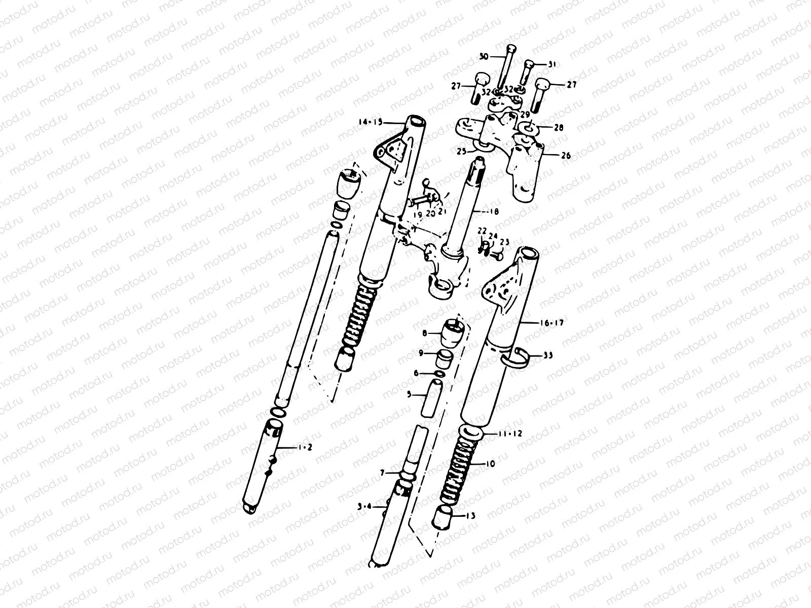 34 - FRONT FORK (A100-4,K,L,M)