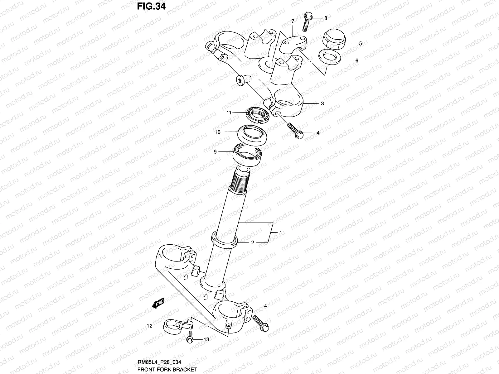 34 - FRONT FORK BRACKET