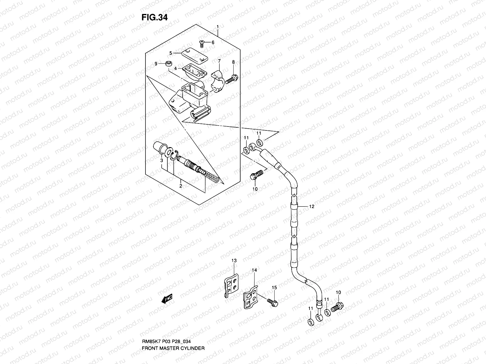 34 - FRONT MASTER CYLINDER