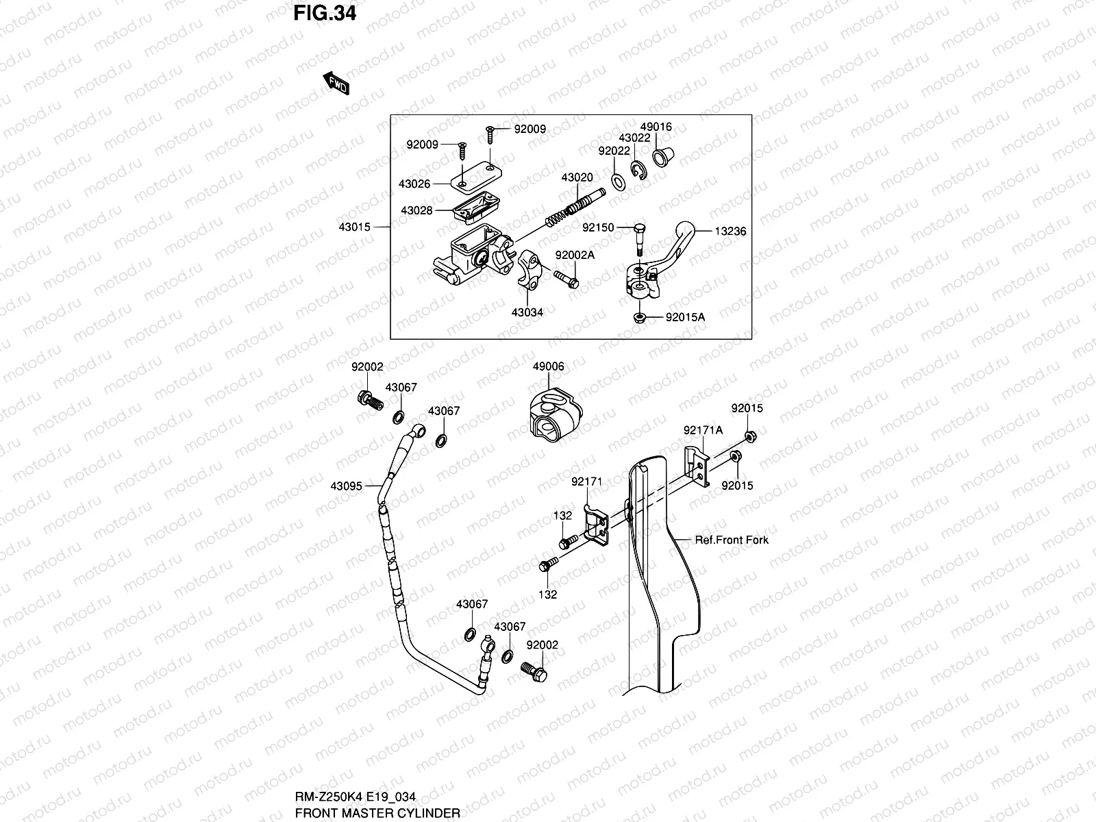 34 - FRONT MASTER CYLINDER