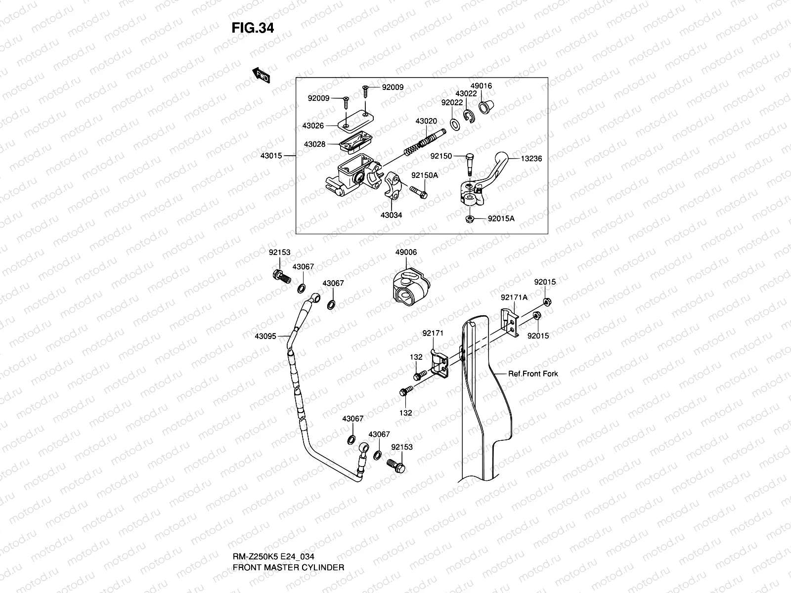 34 - FRONT MASTER CYLINDER