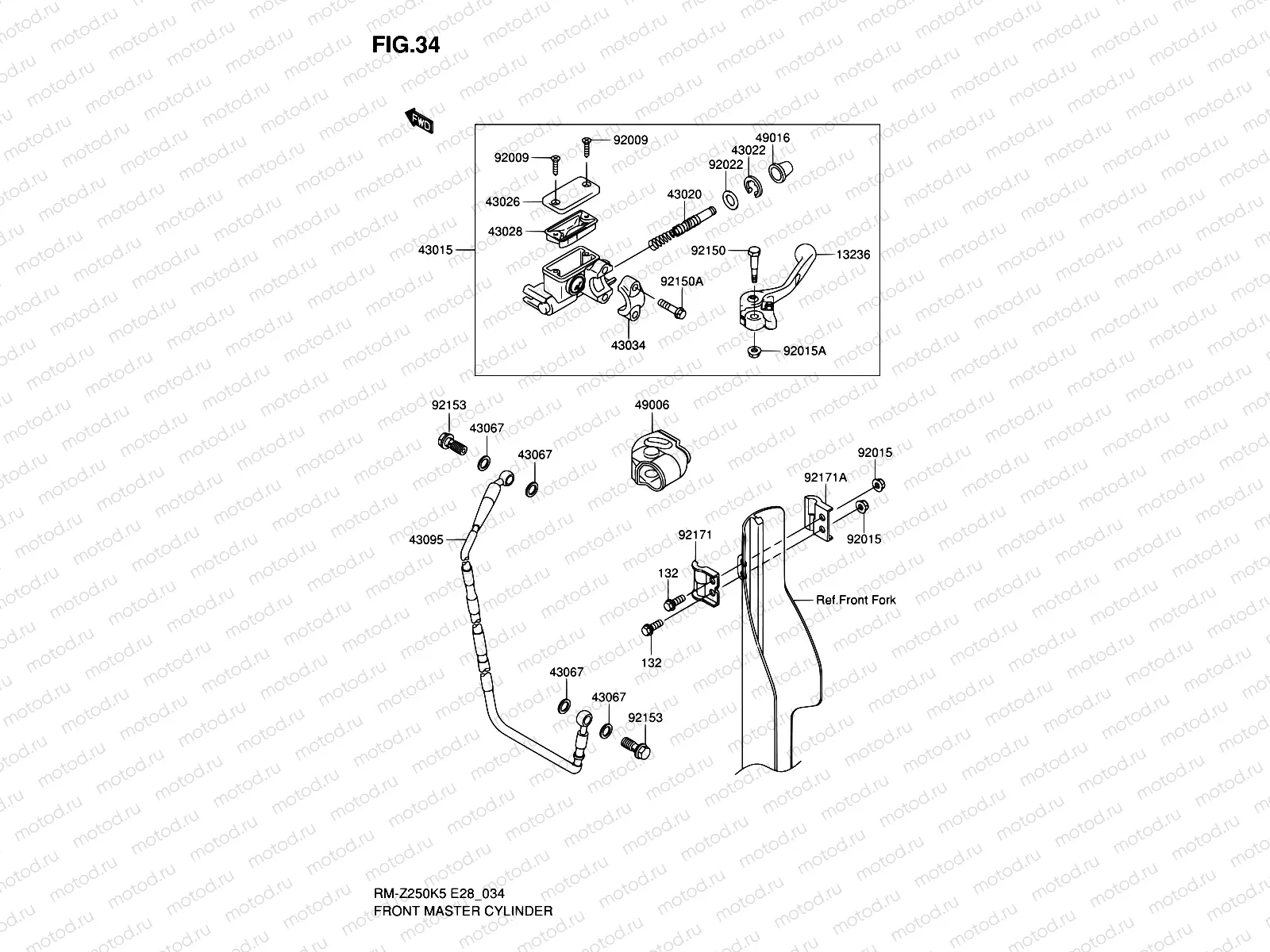 34 - FRONT MASTER CYLINDER