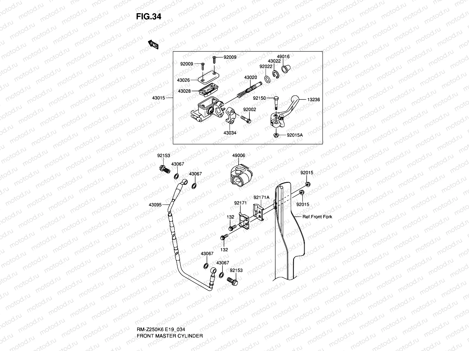 34 - FRONT MASTER CYLINDER
