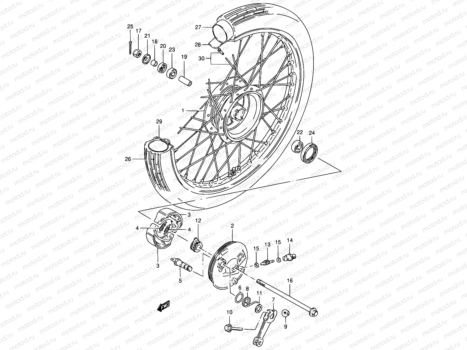 34 - FRONT WHEEL