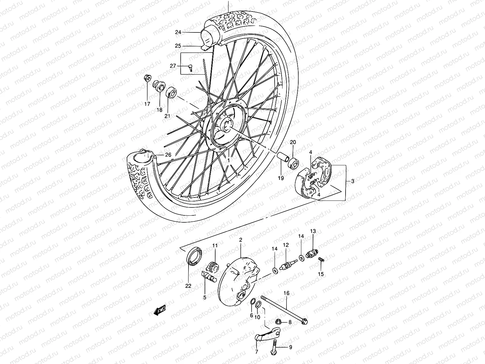 34 - FRONT WHEEL
