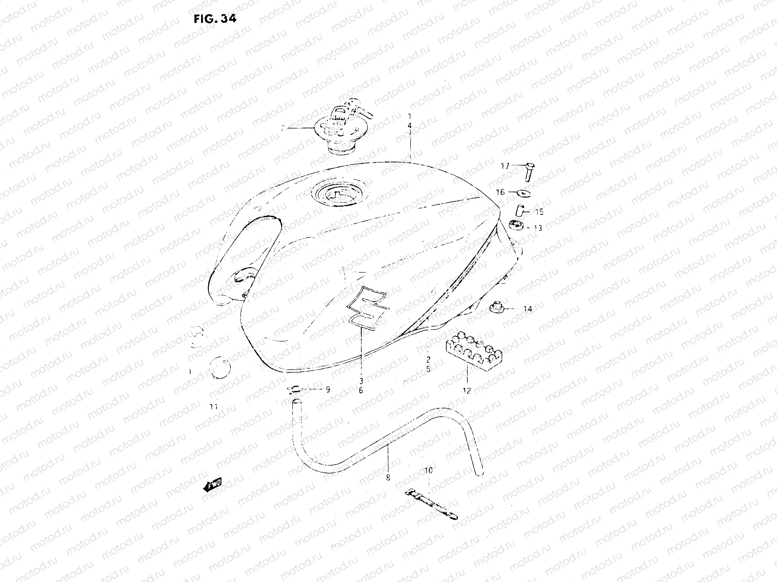 34 - FUEL TANK (GSX500ESE)