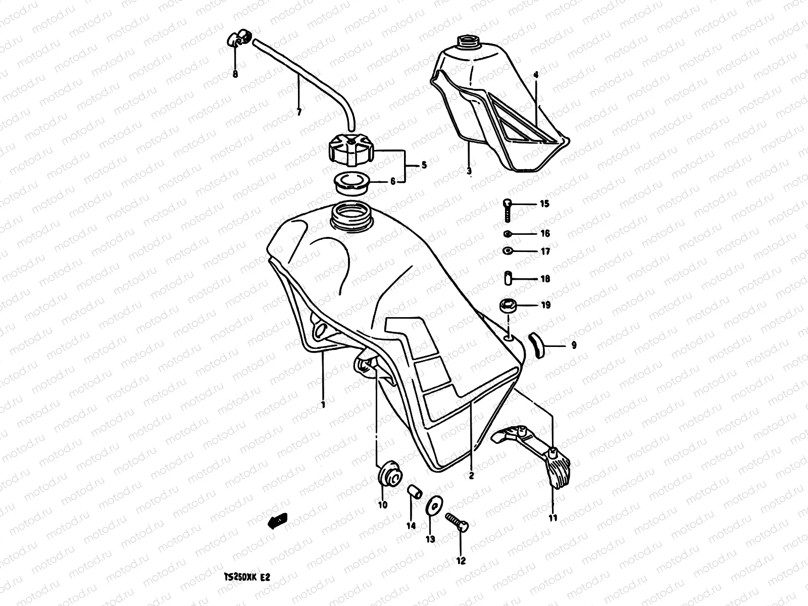 34 - FUEL TANK (MODEL E/G)