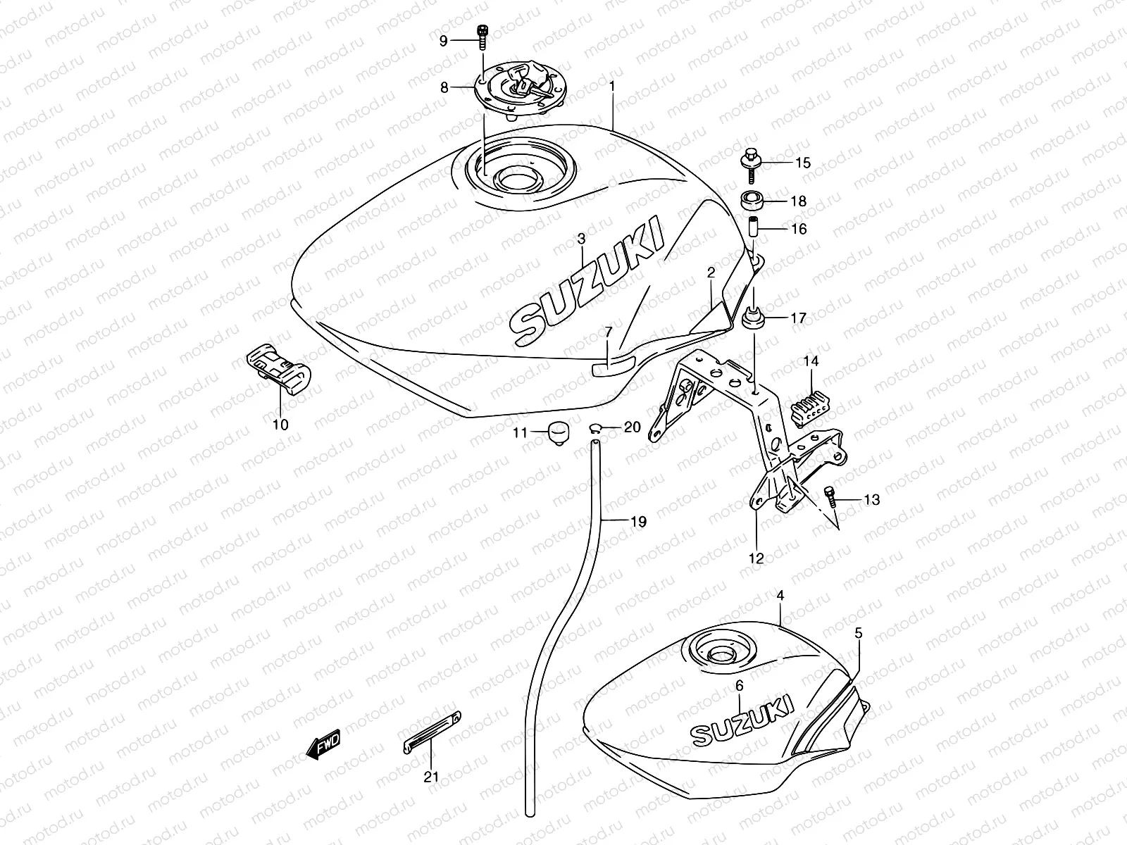34 - FUEL TANK (MODEL K/L)