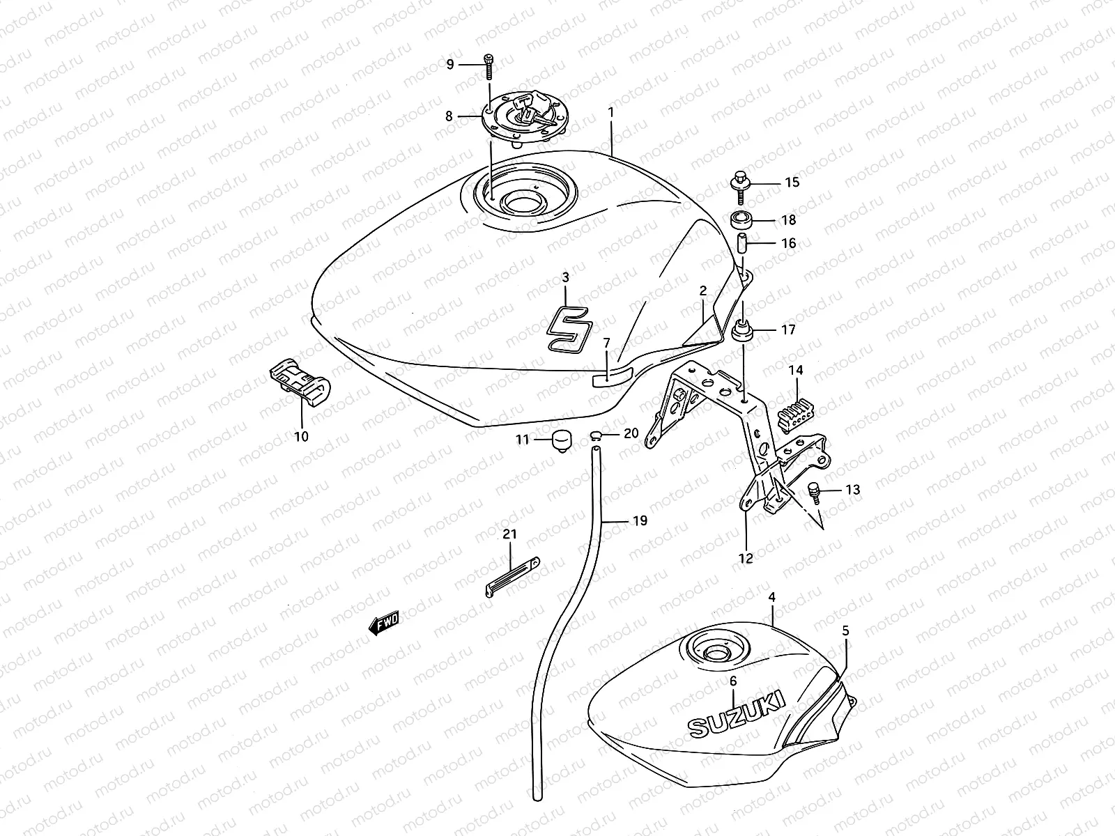 34 - FUEL TANK (MODEL K/L)