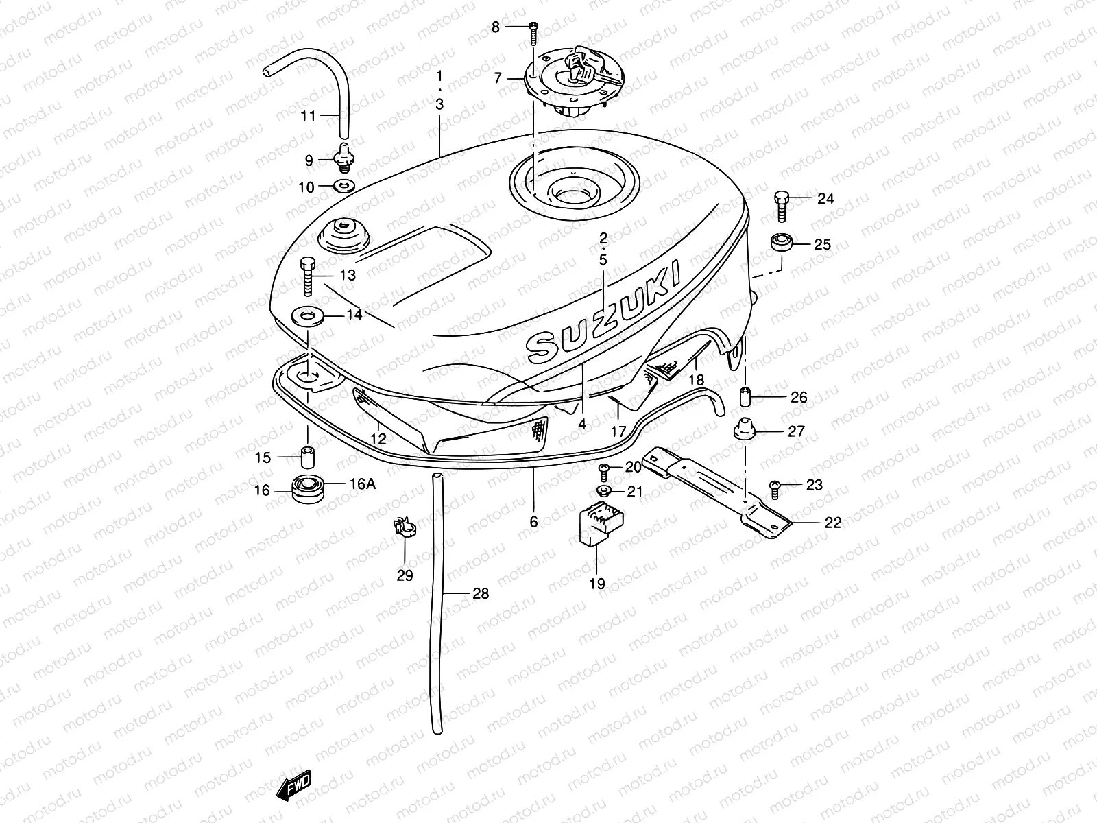 34 - FUEL TANK (MODEL L)