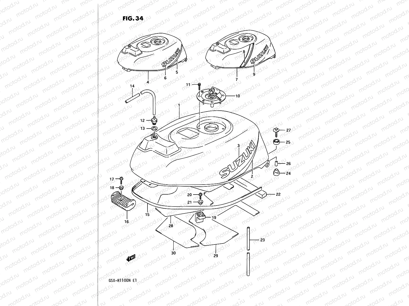 34 - FUEL TANK (MODEL M)