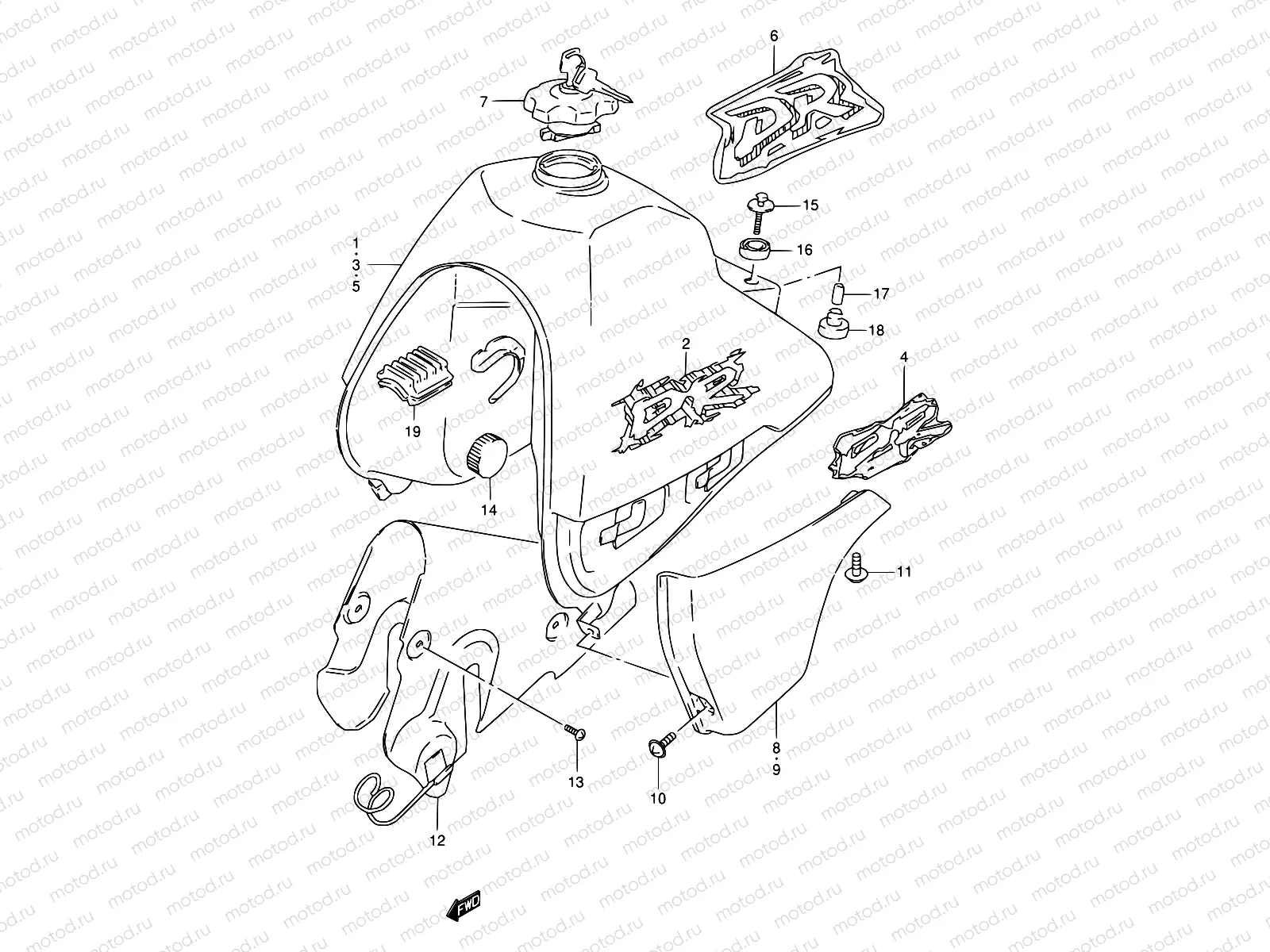 34 - FUEL TANK (MODEL R/S/T)