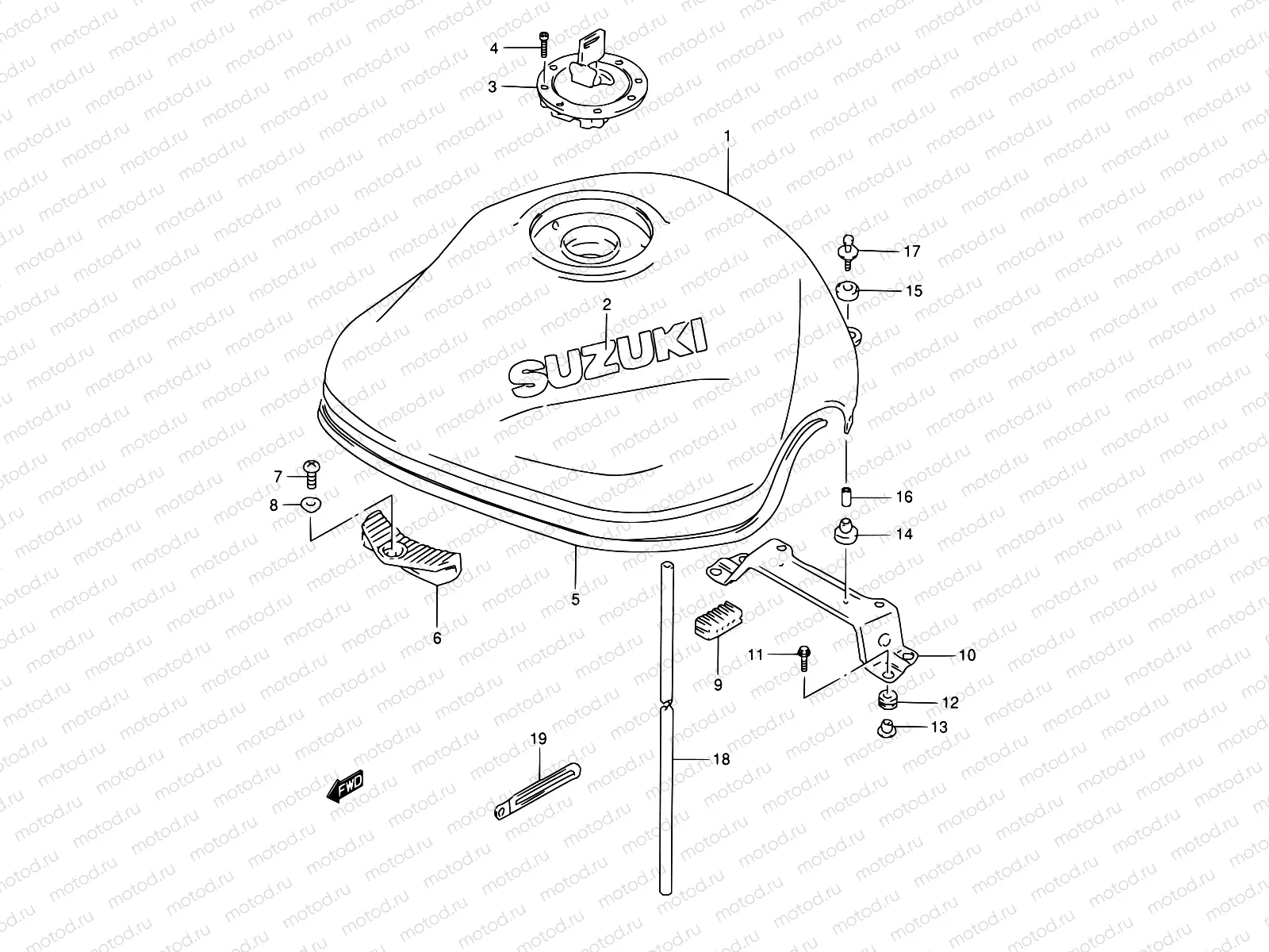 34 - FUEL TANK (MODEL T/V)